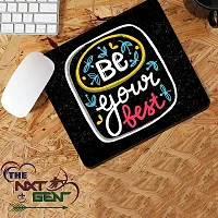 THE NXT GEN Be Your Best Motivation Quotes  Printed Laptop Computer Rubber Mouse Pad Multicoloured-thumb2