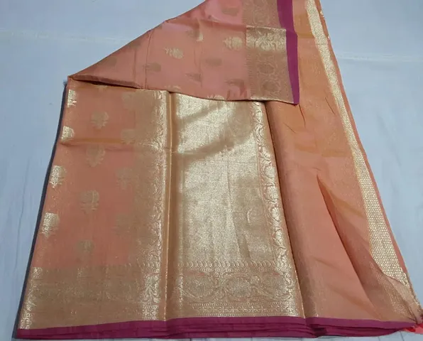 New In Art Silk Saree with Blouse piece 