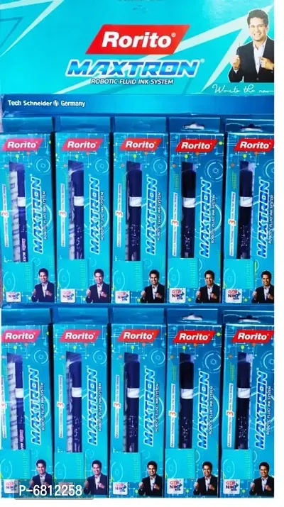 Rorito Maxtron BLACK Ink Writing 0.5mm Gel Pens Pack of 10 pc-thumb4