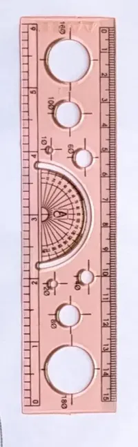 FIRST CLICK Ruler Scales 12 Scales 2 pcs  6 Scale 2 pcs With Transparent DRoundOval Circle Inbuilt Set of 4 pcs Rulers-thumb3