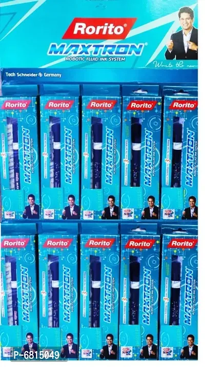 Rorito Maxtron Blue Gel Pen Pack of 10 pcs