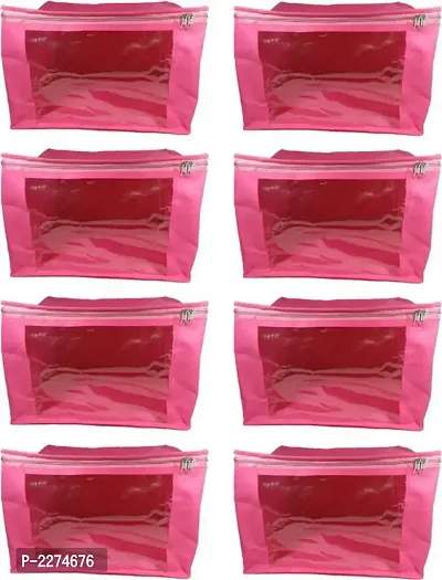 Pink Synthetic Self Pattern Organizers For Women-thumb0