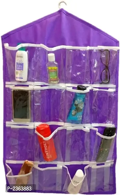 nbsp;16 Pocket Hanging Organizer, Stationery , Jewelry . Accessories Organizer (Purple)
