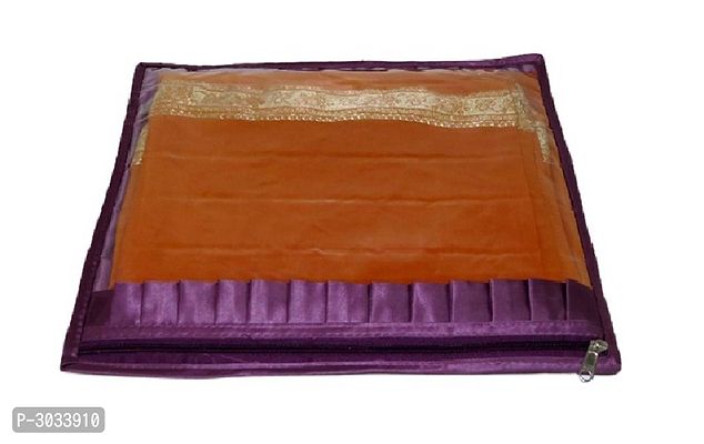Plain Pack of 12 Pieces Frill Single Saree Cover Salwar Kamiz Suit Blouse Case  (Purple)