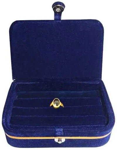 Trendy Solid Velvet Women Ring Jewellery Vanity Box