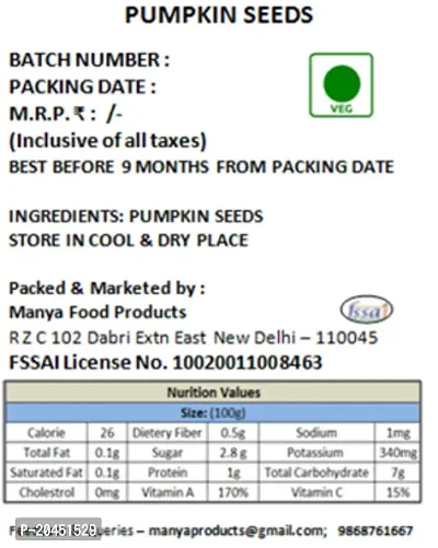 GRANDEUR PRODUCTS Organic RAW Pumpkin Seeds Pumpkin Seeds-thumb5