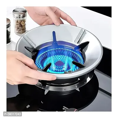 CARTIVA  Black Gas Saver Burner Stand Gas Chula Burner Gas Saver Stand Jali Ring Fire  Windproof Energy Saving, Gas Chula Support Stand 4 Legs Supported For Indian Gas-thumb0