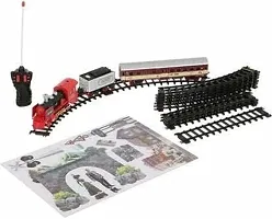 MIX CART   Remote Controlled Train and Track Set with Sound  Light Toy Toy Train with Smoke Emits Light and Sound Train-thumb1