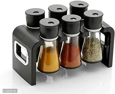 CARTIVA  Kitchenware Plastic 6 PCs/Jar Revolving Spice Rack/Masala Rack/Masala Box Condiment Set of 6,