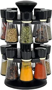 CARTIVA16 in 1 Revolving Spice Rack 360deg; Revolving Round Shape Transparent Spice Racks, Container,Masala Box,Spice Box, Kitchen Storage, Condiments Set pack of 14-thumb2