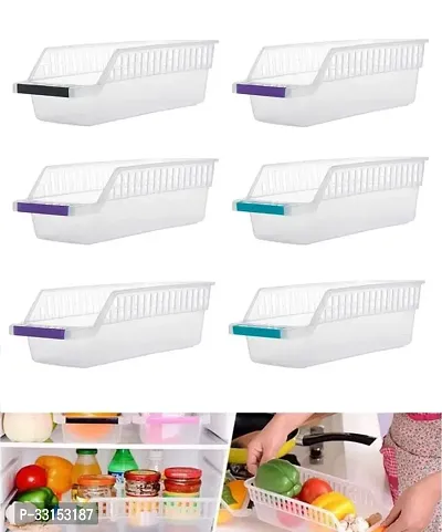 Plastic Fridge Storage Organizer Racks Pack of 6