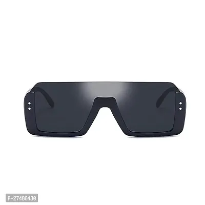 Stylish Black Plastic Square Sunglasses For Men-thumb0