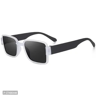 Stylish Black Plastic Square Sunglasses For Men-thumb0