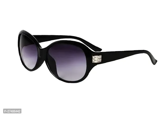 Stylish Black Plastic Round Sunglasses For Men-thumb0