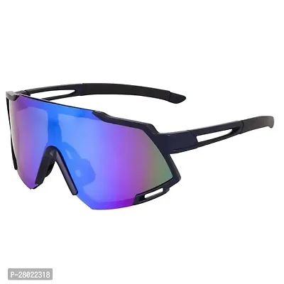 SAROS Sports Sunglasses for Men Women Youth IPL Cricket Baseball Fishing Cycling Running Golf Motorcycle Mountain Bike Tac Glasses (Blue White)-thumb0