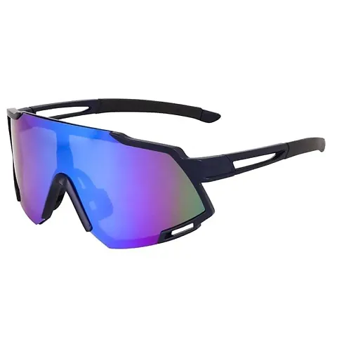 SAROS Sports Sunglasses for Men Women Youth IPL Cricket Baseball Fishing Cycling Running Golf Motorcycle Mountain Bike Tac Glasses (Blue White)