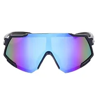 SAROS Sports Sunglasses for Men Women Youth IPL Cricket Baseball Fishing Cycling Running Golf Motorcycle Mountain Bike Tac Glasses (Blue White)-thumb1