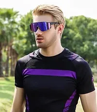 SAROS Sports Sunglasses for Men Women Youth IPL Cricket Baseball Fishing Cycling Running Golf Motorcycle Mountain Bike Tac Glasses (Blue White)-thumb3