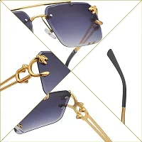 Rimless Sunglasses for Men Women Square Fashion Shades-thumb2