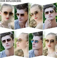 Rimless Sunglasses for Men Women Square Fashion Shades-thumb1