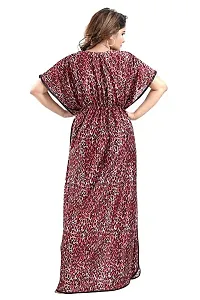 Kaftan Nighty for Women  Girls-Pack of 1 Maroon/Brown-thumb3