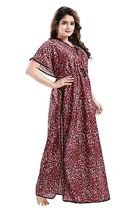 Kaftan Nighty for Women  Girls-Pack of 1 Maroon/Brown-thumb2