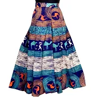 Stylish Self Design Stylish Wrap Around Multicolor Skirt-thumb1