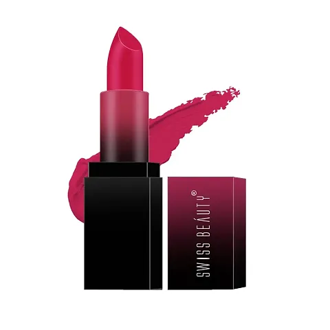 Swiss Beauty Hd Matte Pigmented Smudge Proof Lipstick Pink Up, 3.4g