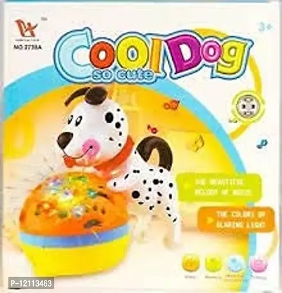 Light-Musical Toy Cool Dog Light-Musical Toy Cool Dog with A Ball Moving in A Circle Under Musical, Sound and Light Effects.