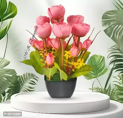 Natural Looking Artificial Flower Rose For Indoor Home Shop And Office Wild Artificial Plant with Pot