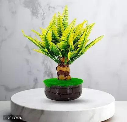 Radiant Green Yellow Flower With Pot-thumb0