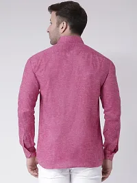 Elegant Purple Linen Solid Long Sleeves Regular Fit Casual Shirt For Men-thumb2