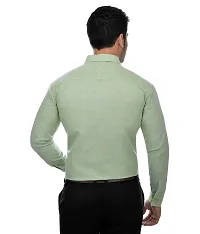 Elegant Green Cotton Solid Long Sleeves Regular Fit Casual Shirt For Men-thumb3