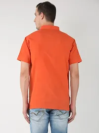 Reliable Orange Cotton Solid Kurtas For Men-thumb2