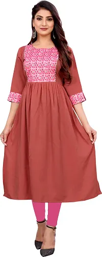 Elegant Self Design Silk Blend Kurta For Women