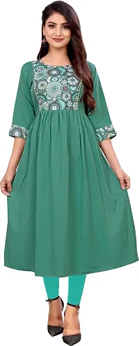 Elegant Self Design Silk Blend Kurta For Women