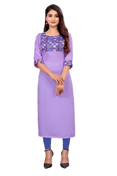 Elegant Self Design Poly Silk Kurta For Women