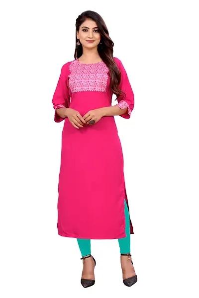 Elegant Self Design Poly Silk Kurta For Women