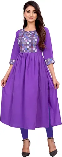 Elegant Self Design Silk Blend Kurta For Women