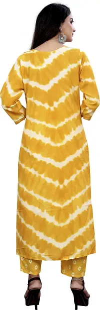 Elegant Yellow Self Design Cotton Blend Kurta with Bottom Set For Women-thumb1