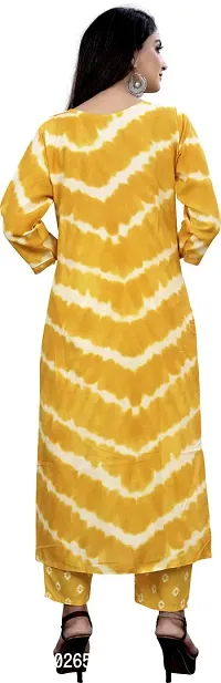 Elegant Yellow Self Design Cotton Blend Kurta with Bottom Set For Women-thumb2