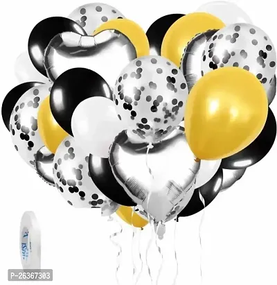 Solid Balloon Bouquet Foil Latex Confetti Pack Of 20 Balloon Bouquet Multicolor, Pack Of 20-thumb0