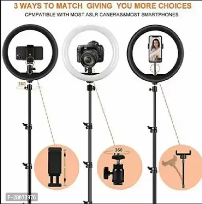 10 Inches LED Ring Light for Camera, and Video Shooting, Makeup with 7 Feet Long Foldable and Lightweight Ring Light Stand-thumb2