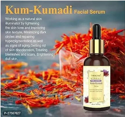 Herbal Kumkumadi Tailam Face Serum With Pure Tree Turmeric Sandalwood Saffron Ayurvedic Kumkumadi Face Oil -30 Ml-thumb0