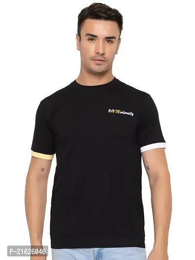 Comfortable Black Cotton Tees For Men