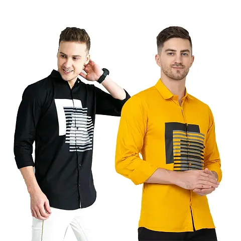 Trendy Wear Beach Style Shirts for Men Combo of 2