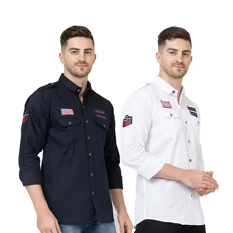 Trendy Wear Beach Style Shirts for Men Combo of 2