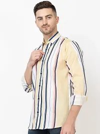 FREKMAN Fashion Shirt for Men || Cotton Striped Shirt for Boys || Twisted Full Sleeve || Ideal for Casual Shirt-thumb2