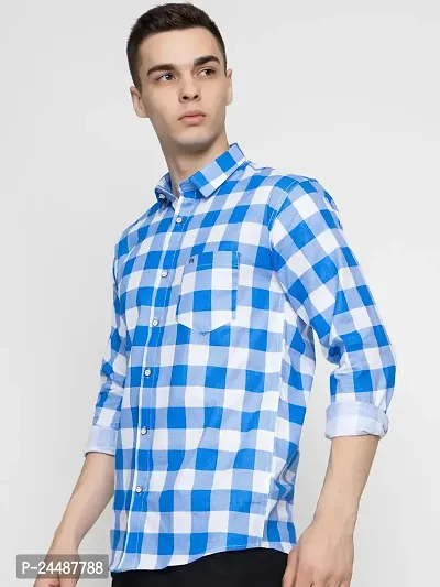 FREKMAN Casual Check Shirt Full Sleeve Shirt for Men with Pocket | Shirt for Men Casual-thumb2