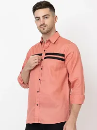 FREKMAN Men's Cotton Casual Regular Fit Front Stylish Striped Shirt for Men Full Sleeves Shirt-thumb1